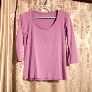Eddie Bauer purple mid sleeve shirt